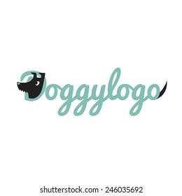 Doggy. Abstract Dog Logo Design Template. Vector Illustration.