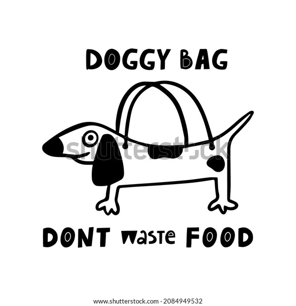 Doggy bag, Dont waste food. Restaurant no waste ecology\
concept. 