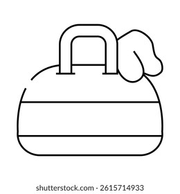doggy bag line icon vector. doggy bag sign. isolated contour symbol black illustration