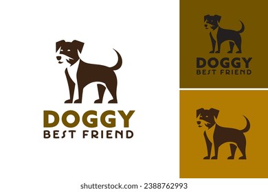 The "doggy best friend logo" is a design asset suitable for businesses or organizations related to dogs, pets, or animal care.