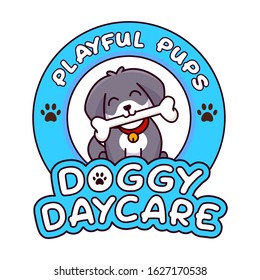 doggy daycare puppy vet logo