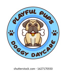 doggy daycare puppy vet logo