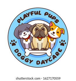Doggy Daycare Puppy Vet Logo