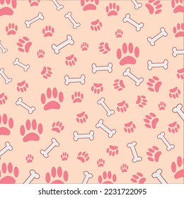 Doggy food pattern vector illustration 