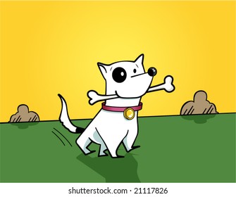 doggy having a snack