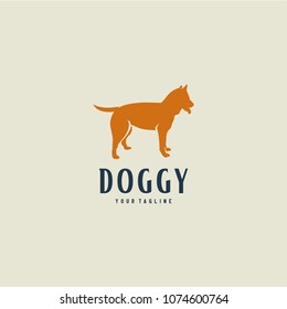 Doggy Logo Template Design. Creative Vector Emblem, for Icon or Design Concept.