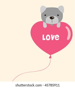 Doggy on love balloon 9
