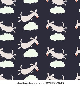 Hunde-Muster-Jumping 