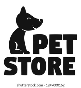 Doggy pet store logo. Simple illustration of doggy pet store vector logo for web design isolated on white background