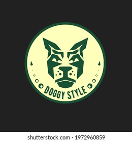 Doggy style mascot logo, animals logo, template vector illustration design