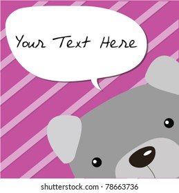 doggy with text