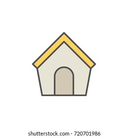 Doghouse colorful icon or design element on white background