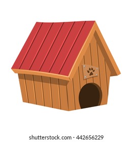 Doghouse Colorful Icon. Vector Illustration In Cartoon Style
