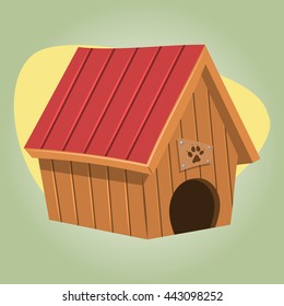 Doghouse colorful icon. Vector illustration in cartoon style