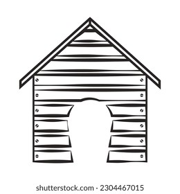 Doghouse, Dog Kennel icon vector illustration symbol design