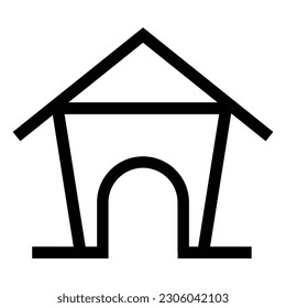 Doghouse, Dog Kennel icon vector illustration symbol design