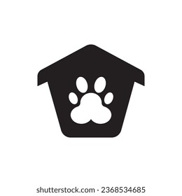 Doghouse, icono de Perro Kennel diseño de símbolo de vector