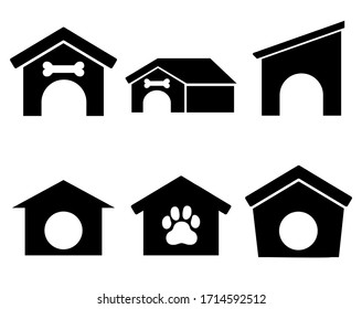 Doghouse icon, logo isolated on white background