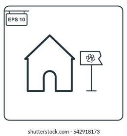 Doghouse  Icon, Vector