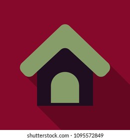 Doghouse icon. Vector illustration style Designed for web and software interfaces.