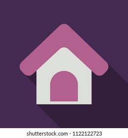 Doghouse icon. Vector illustration style Designed for web and software interfaces.