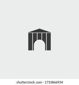 icono del garrón. vector doghouse sobre fondo gris