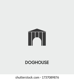 doghouse icon. doghouse vector on gray background