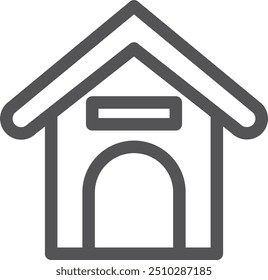 Doghouse line icon. Animal house. Pet symbol