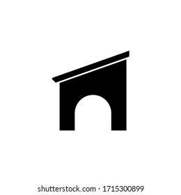Doghouse, logo isolated on white background