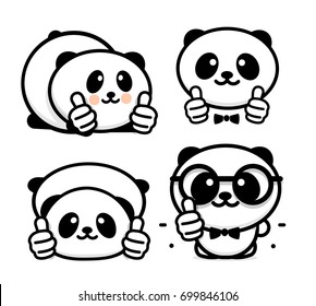 Dogie like. Isolated Pup show thumb up. Simple Funny puppy show an approving hand gesture. Black and white Vector logo and illustration.