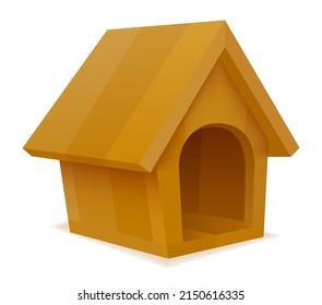 dogouse for dogs made of wood vector illustration vector illustration isolated on white background