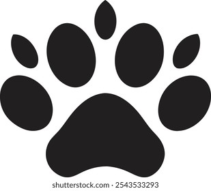 dog-paws-silhouette vector design. Paw icon sign