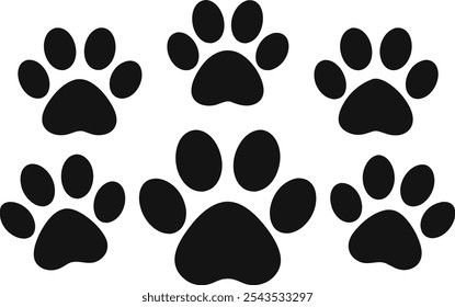 dog-paws-silhouette vector design. Paw icon sign