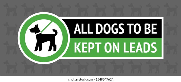 Dogs Allowed only on a lead, modern sticker for city design