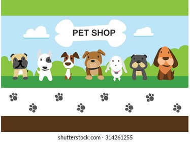 dogs banner vector