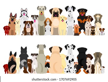 dogs big group set, front and back