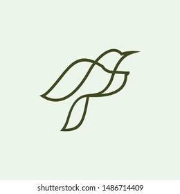 Dogs and birds logo vector template.