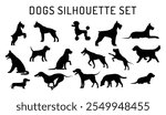 dogs Black Silhouette Set pro