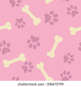 pink dog paws background