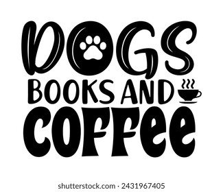 dogs boooks and coffee design