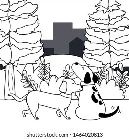 Dogs cartoonsdesign vector illustrator vector illustrator