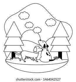 Dogs cartoonsdesign vector illustrator vector illustrator