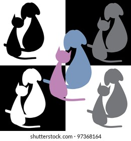 Dogs and cats vector