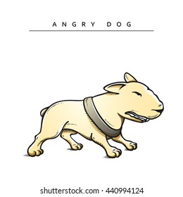 Dogs characters pitbull. Funny animals cartoon. Doodle dog