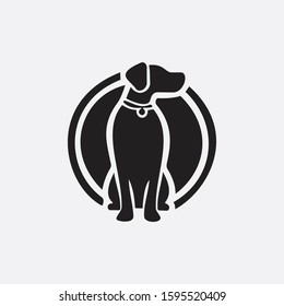 Dogs collection. Vector illustration of funny cartoon different breeds dogs in trendy flat style. Isolated on black.