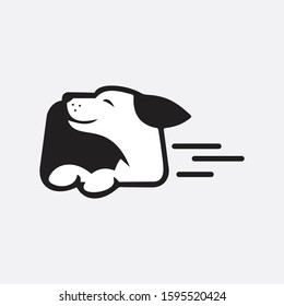 Dogs collection. Vector illustration of funny cartoon different breeds dogs in trendy flat style. Isolated on black.