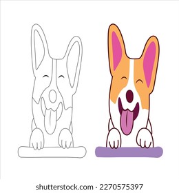 Colección de perros. Ilustración vectorial de divertidas caricaturas de diferentes razas perros de estilo moderno y plano. Aislado en blanco.