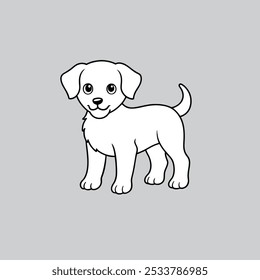 Dogs collection. Vector illustration of funny cartoon different breeds dogs in trendy flat style. Isolated on white.