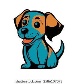 Dogs collection. Vector illustration of funny cartoon different breeds dogs in trendy flat style. 