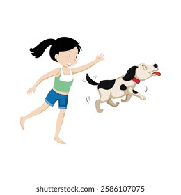 Dogs collection. Vector illustration of funny cartoon different breeds dogs in trendy flat style. 